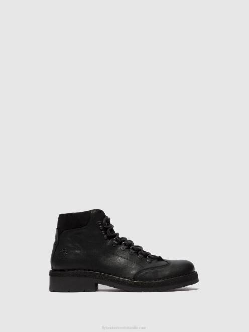 hr Fly London muškarci gležnjače na vezanje reus075 bio/oilsuede (vegetal) crn LL8B808