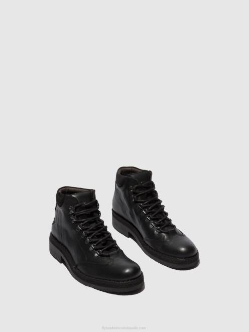 hr Fly London muškarci gležnjače na vezanje reus075 bio/oilsuede (vegetal) crn LL8B808