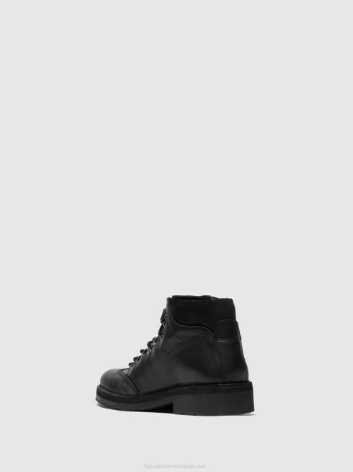 hr Fly London muškarci gležnjače na vezanje reus075 bio/oilsuede (vegetal) crn LL8B808