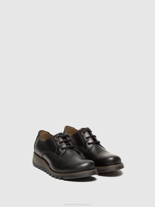 hr Fly London žene cipele za derbi simb389 crno LL8B698