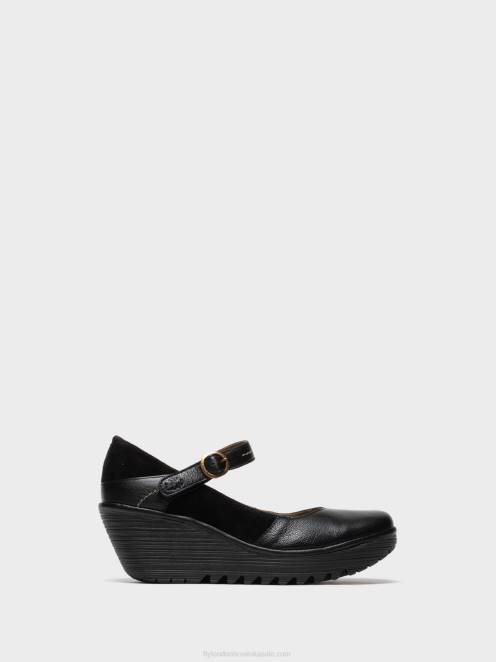 hr Fly London žene mary jane cipele yuko082 crno LL8B701