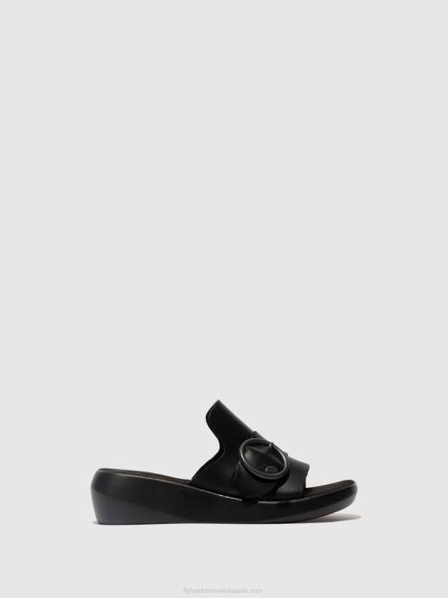 hr Fly London žene kopča mule beyd925 crno LL8B378