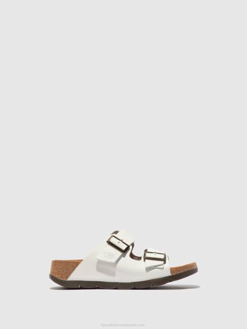 hr Fly London žene mule s otvorenim prstima caja721 bridle off white LL8B388