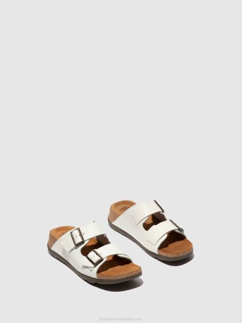 hr Fly London žene mule s otvorenim prstima caja721 bridle off white LL8B388