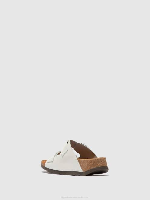 hr Fly London žene mule s otvorenim prstima caja721 bridle off white LL8B388