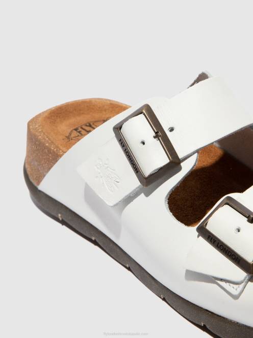 hr Fly London žene mule s otvorenim prstima caja721 bridle off white LL8B388