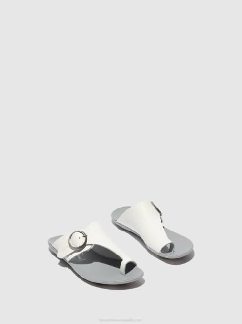 hr Fly London žene mule s otvorenim prstima mica758 bridle off white LL8B385