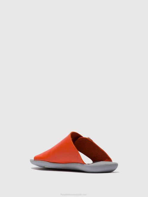 hr Fly London žene mule s otvorenim prstima mica758 koraljni LL8B383