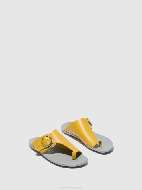 hr Fly London žene mule s otvorenim prstima mica758 senf LL8B367