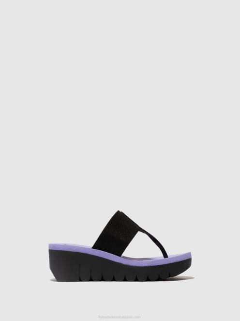 hr Fly London žene natikače yomu725 crna (viola) LL8B361