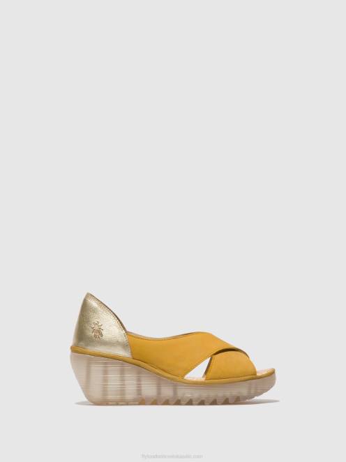 hr Fly London žene crossover sandale yoma307 bumbar/zlato LL8B490
