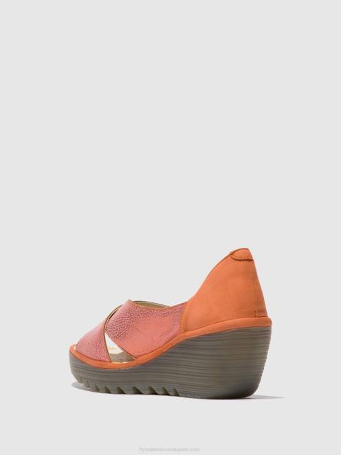 hr Fly London žene crossover sandale yoma307 losos/breskva LL8B564