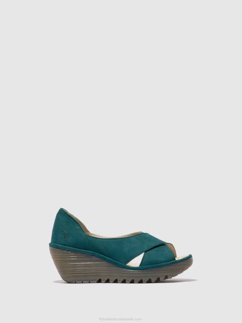 hr Fly London žene crossover sandale yoma307 plavozelena LL8B559