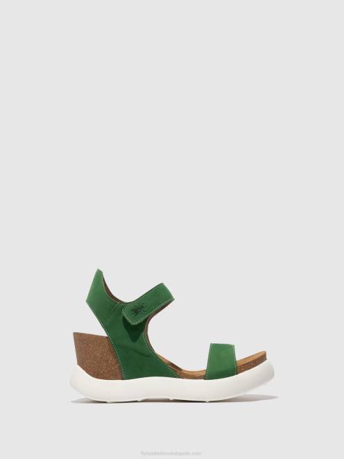 hr Fly London žene sandale na čičak gogo967 limeta zelena LL8B399
