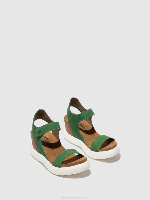 hr Fly London žene sandale na čičak gogo967 limeta zelena LL8B399