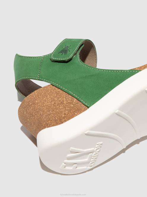 hr Fly London žene sandale na čičak gogo967 limeta zelena LL8B399