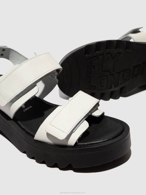 hr Fly London žene sandale na čičak meka857 prljavobijel LL8B532