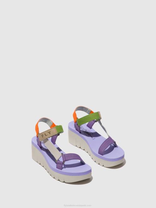 hr Fly London žene sandale na čičak yefa726 višebojna (viola) LL8B395