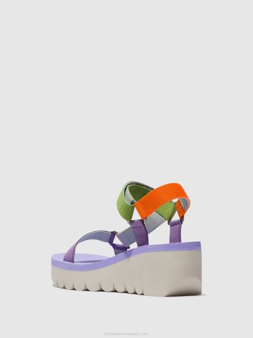 hr Fly London žene sandale na čičak yefa726 višebojna (viola) LL8B395