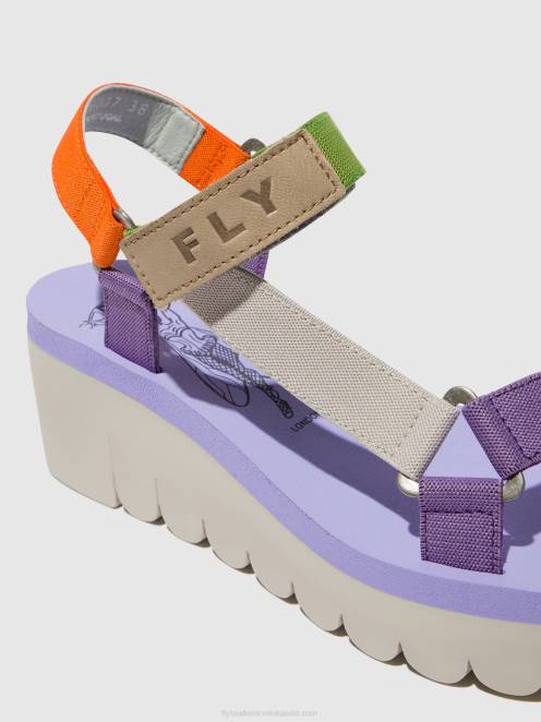hr Fly London žene sandale na čičak yefa726 višebojna (viola) LL8B395