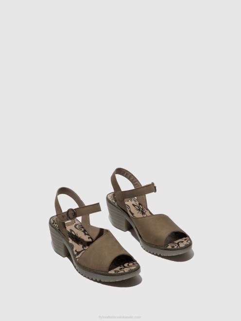 hr Fly London žene sandale na remen wely439 kaki LL8B443