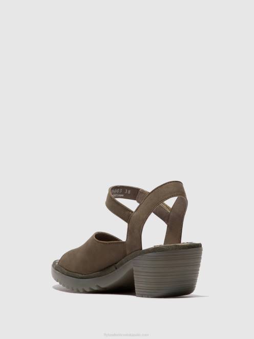 hr Fly London žene sandale na remen wely439 kaki LL8B443