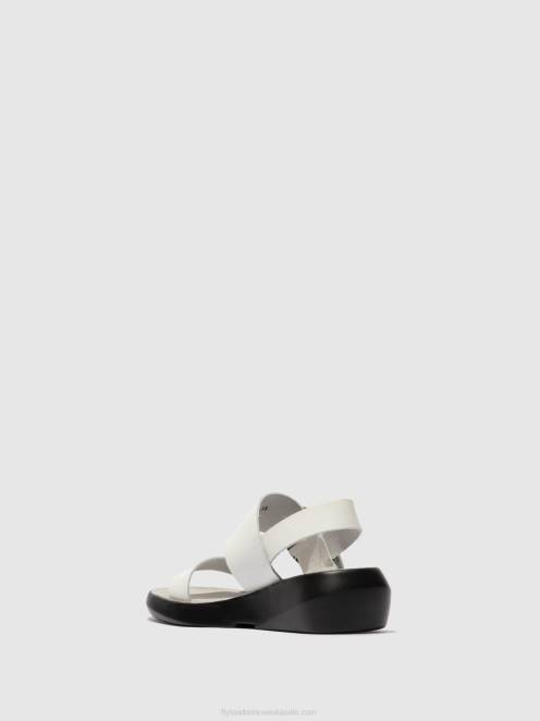 hr Fly London žene sandale s kopčom bani739 brooklyn sivobijela LL8B604