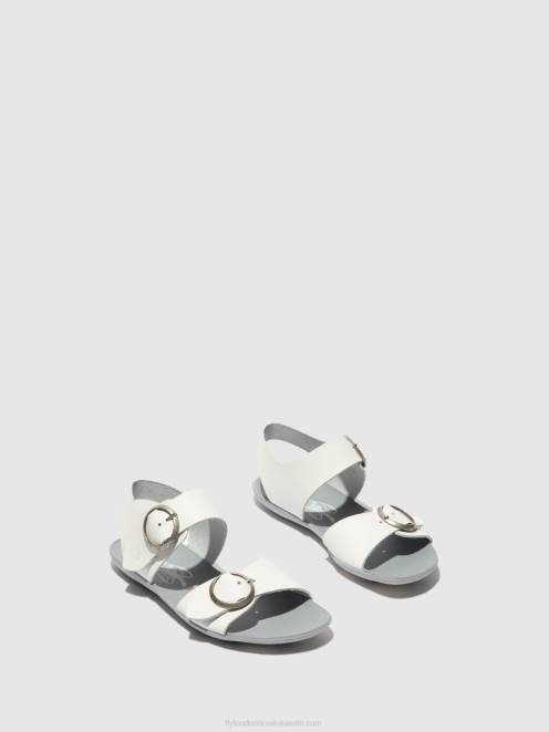 hr Fly London žene sandale s kopčom masa757 bridle off white LL8B596
