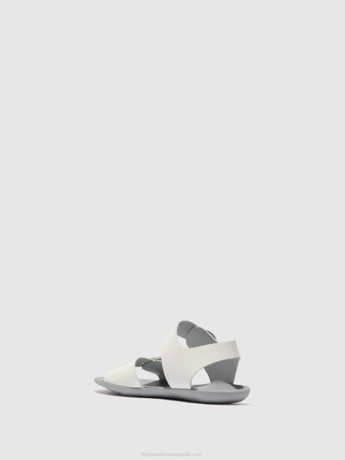 hr Fly London žene sandale s kopčom masa757 bridle off white LL8B596