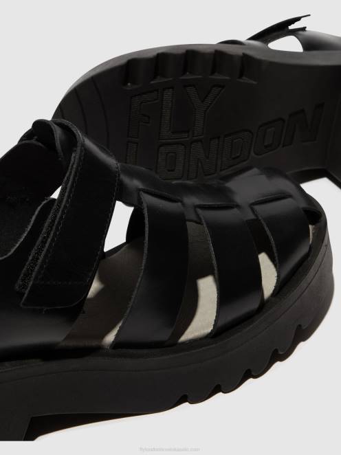 hr Fly London žene sandale s remenčićima maie850 crno LL8B537