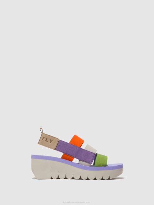 hr Fly London žene sandale s remenčićima yere847 multi (viola) LL8B425