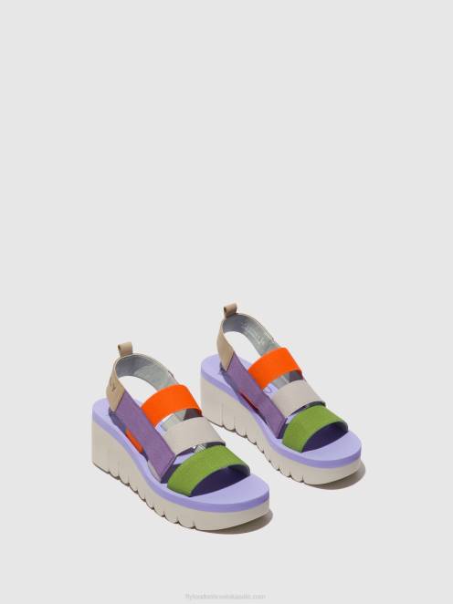 hr Fly London žene sandale s remenčićima yere847 multi (viola) LL8B425