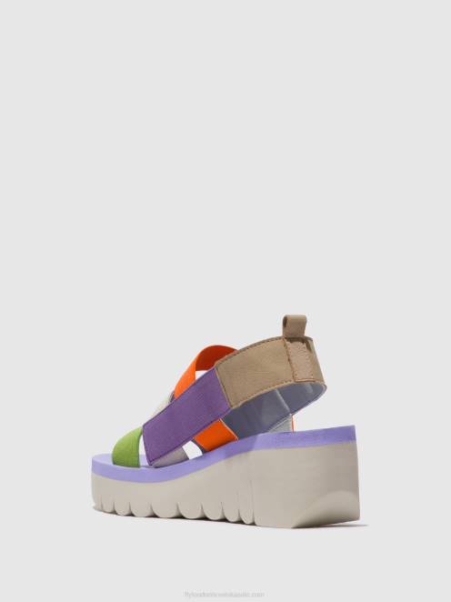 hr Fly London žene sandale s remenčićima yere847 multi (viola) LL8B425