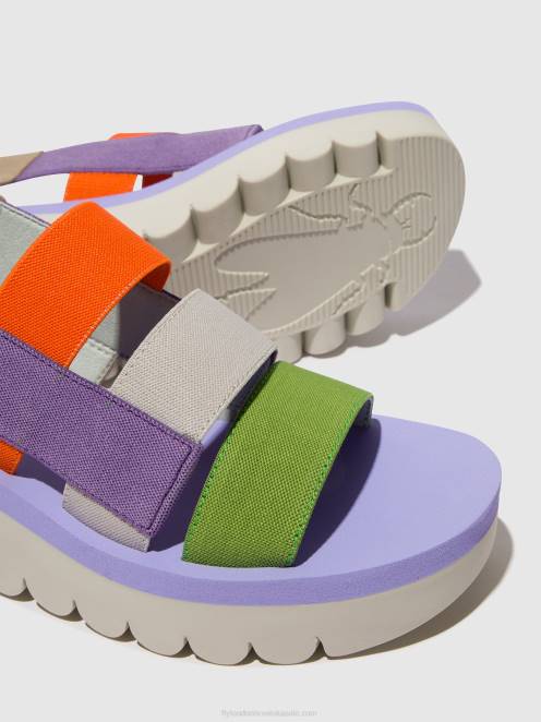 hr Fly London žene sandale s remenčićima yere847 multi (viola) LL8B425
