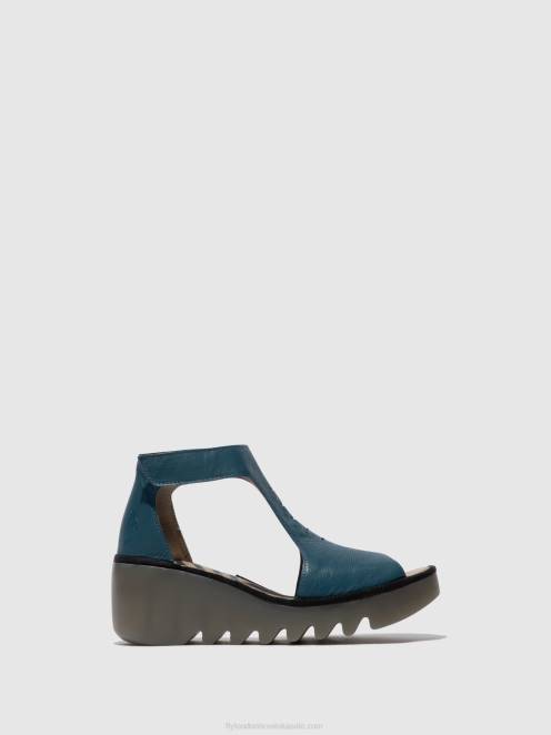 hr Fly London žene sandale s t-remenom bezo306 benzin LL8B418