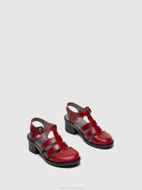 hr Fly London žene sandale s t-remenom cahy195 Crvena LL8B412