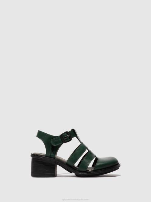 hr Fly London žene sandale s t-remenom cahy195 benzin LL8B417