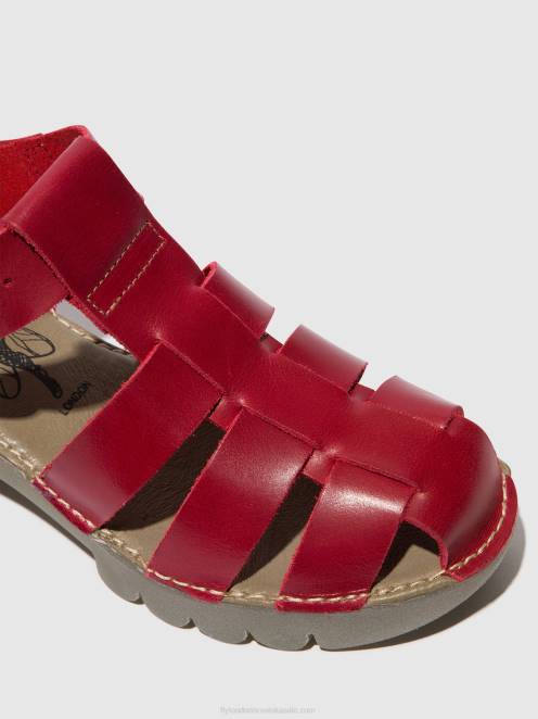 hr Fly London žene sandale s t-remenom emme511 Crvena LL8B416