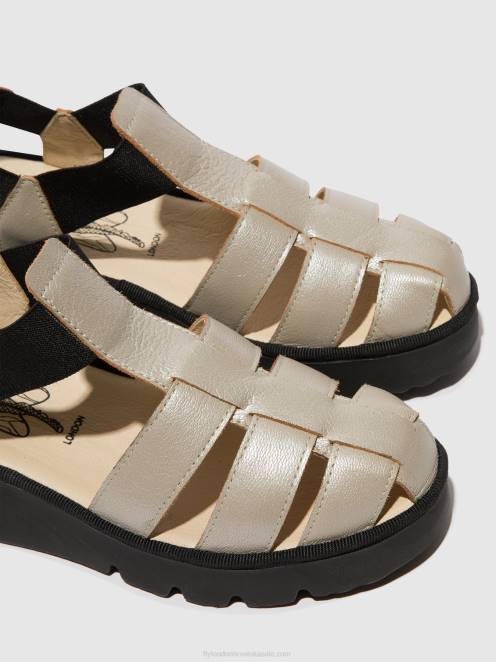 hr Fly London žene sandale s t-remenom pefi429 srebro LL8B405