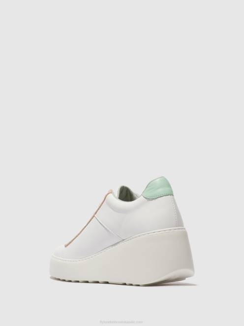 hr Fly London žene tenisice na vezanje delf580 bijelo/golo/mint LL8B713