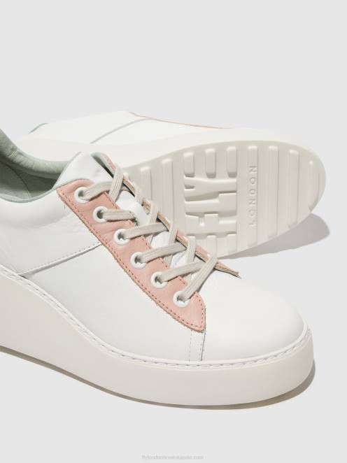 hr Fly London žene tenisice na vezanje delf580 bijelo/golo/mint LL8B713