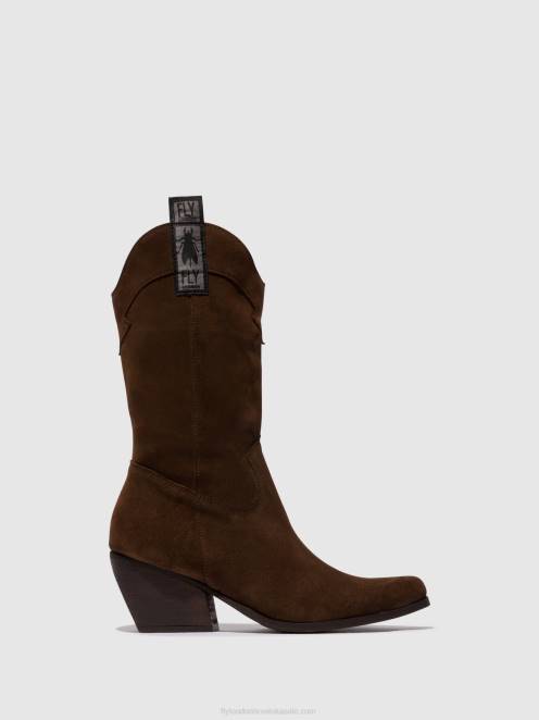 hr Fly London žene čizme na zip teke906 čokolada LL8B293