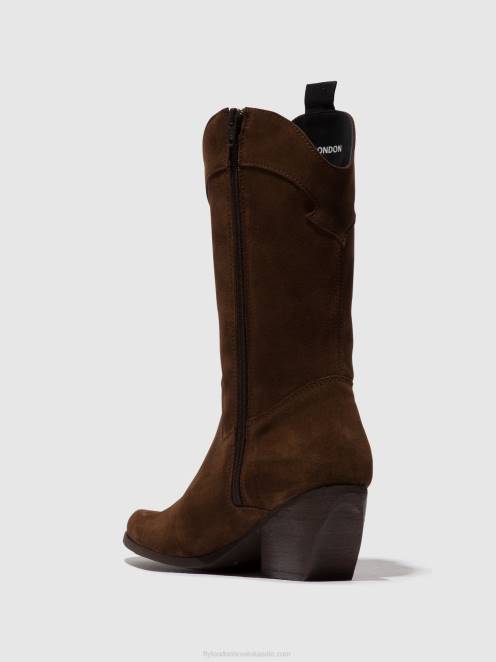 hr Fly London žene čizme na zip teke906 čokolada LL8B293
