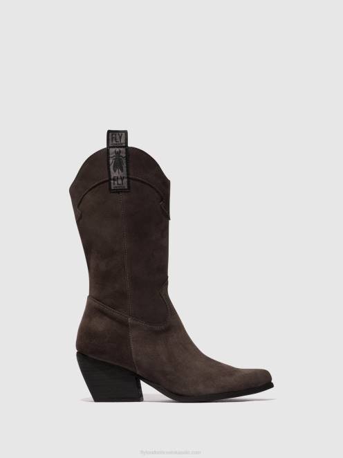 hr Fly London žene čizme na zip teke906 siva LL8B294