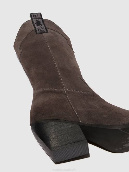 hr Fly London žene čizme na zip teke906 siva LL8B294