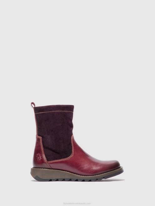 hr Fly London žene čizme sa patentnim zatvaračem sauk794 prostirka/oilsuede ljubičasta LL8B322