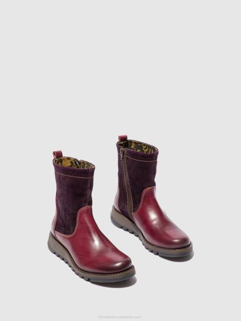 hr Fly London žene čizme sa patentnim zatvaračem sauk794 prostirka/oilsuede ljubičasta LL8B322