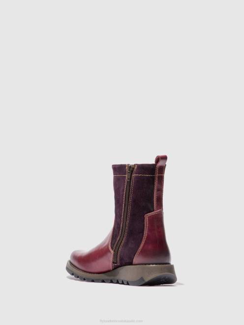 hr Fly London žene čizme sa patentnim zatvaračem sauk794 prostirka/oilsuede ljubičasta LL8B322