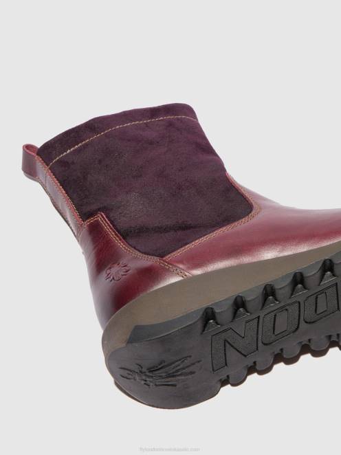 hr Fly London žene čizme sa patentnim zatvaračem sauk794 prostirka/oilsuede ljubičasta LL8B322