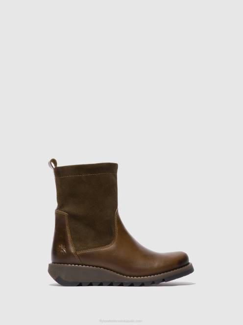 hr Fly London žene čizme sa patentnim zatvaračem sauk794 sag/oilsuede maslina/mulj LL8B318